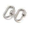 304 Stainless Steel Screw Carabiner Lock Charms STAS-C092-02B-P-2