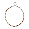 Natural Mixed Gemstone & Pearl & Crystal Rhinestone Beaded Necklace for Women NJEW-JN04209-4