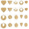 CHGCRAFT 20Pcs 10 Style Brass Pendants KK-CA0002-35-1