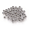 Tarnish Resistant 304 Stainless Steel Hollow Round Seamed Beads X-STAS-R032-4mm-1