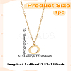 304 Stainless Steel Letter Pendant Necklaces NJEW-LP0001-53O-G-2
