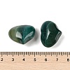 Natural Banded Agate(Dyed & Heated) Heart Palm Stone G-Q021-01D-3