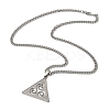 201 Stainless Steel Viking Triskelion Pendant Necklaces for Women Men LS-NJEW-F344-01P-2