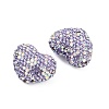 Heart Shaped Polymer Clay Rhinestone Beads CLAY-NH0002-01D-2
