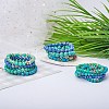 3Pcs 3 Size Synthetic Imperial Jasper Round Beaded Stretch Bracelets Set BJEW-SW00064-33-6
