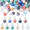 110Pcs 11 Colors Electroplate Glass Pendants PALLOY-TAC0309-1