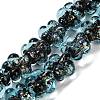 Handmade Dichroic Foil Glass Beads Strands DICH-U001-04E-1