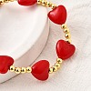 Valentine's Day ABS Imitation Pearl Beads Stretch Bracelets for Women BJEW-D317-08A-G-2