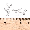 Brass Clear Cubic Zirconia Branch Links Connectors KK-S359-156P-RS-3