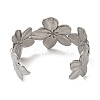 Non-Tarnish 304 Stainless Steel Open Cuff Bangles AJEW-Z009-06D-P-3