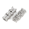 Eco-Friendly Brass Micro Pave Cubic Zirconia Rectangle Pendants ZIRC-M087-10P-NR-1-2