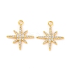 Brass Micro Pave Clear Cubic Zirconia Pendants KK-U017-10B-G-1