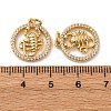 Brass Micro Pave Cubic Zirconia Pendants KK-P308-58G-3