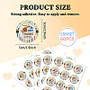 5 Sheets Round Dot PVC Waterproof Decorative Sticker Labels DIY-WH0481-16-2