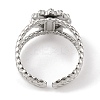 304 Stainless Steel Enamel Open Cuff Rings for Women RJEW-F166-45P-01-3