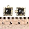 Natural Labradorite Faceted Square Charms G-I375-06G-08-3