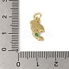 Brass Micro Pave Colorful Cubic Zirconia Glass Pendants X-KK-R162-026G-G-3