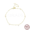 Natural Freshwater Pearls Beaded Link Bracelets BJEW-I314-133-2