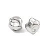 Hammered 304 Stainless Steel Beads STAS-B127-01P-08-2