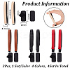 4 Sets 4 Colors PU Leather Shoelace AJEW-FG0003-06-2