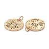 Brass Micro Pave Clear Cubic Zirconia Pendants ZIRC-Z011-18G-2