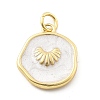 Ocean Theme Brass Enamel Pendants KK-Q029-01D-G-1