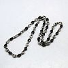 Fashionable 304 Stainless Steel Coffee Bean Chain Necklaces NJEW-I008-34C-1
