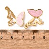 304 Stainless Steel Enamel Pendants STAS-U061-20G-01-3