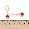 Brass Micro Pave Cubic Zirconia Leverback Earrings EJEW-K300-04G-5