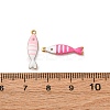 304 Stainless Steel Enamel Charms X-STAS-Q363-14B-G-3