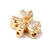 Brass Micro Pave Clear Cubic Zirconia Beads KK-G503-13G-2