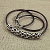 Jewelry Miao Yin Cang Yin Rose Hollow Bend Black Leather Rope Little Fish Lotus Female Short Necklace IZ4680-9-1