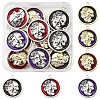 12Pcs 6 Colors Alloy Enamel Pendants FIND-FS0003-81-1