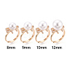 Bowknot Shape Brass Micro Pave Clear Cubic Zirconia Adjustable Ring Settings KK-T076-48G-4
