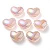 UV Plating Rainbow Iridescent Imitation Jelly Acrylic Beads X-OACR-C007-08B-1