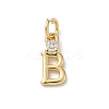 Brass Pave Clear Cubic Zirconia Charms KK-A273-01G-B-1