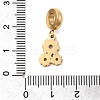 304 Stainless Steel Colorful Enamel European Dangle Charms STAS-D153-17G-3