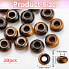 20Pcs Natural Tiger Eye European Beads G-SP0001-01B-02-2