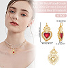 6Pcs Brass Micro Pave Clear Grade AAA Cubic Zirconia Pendants KK-BBC0015-32B-2