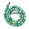 Handmade Polymer Clay Beads Strands CLAY-R089-6mm-T02B-36-7