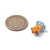 Glass Seed Beaded Gold Fish Pendants PALLOY-MZ00561-03-2