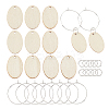 DIY Oval Wine Glass Charm Tags Making Kit DIY-SC0018-60-1