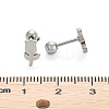 Tarnish Resistant 201 Stainless Steel Barbell Cartilage Earrings X-EJEW-R147-39-4