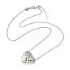 Rack Plating Brass Heart Pendant Necklaces for Women NJEW-G139-01P-2