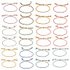 24Pcs 12 Colors Bohemian Braided Polyester Cord Bracelet Making MAK-TA0001-34-2