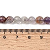 Natural Purple Phantom Quartz Purple Lodolite Quartz Round Beads Strands G-Z127-B01-6mm-5