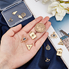 12Pcs 6 Style Brass Micro Pave Cubic Zirconia Pendants ZIRC-BBC0001-01-3