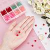 4 Strands 4 Colors Spray Painted Glass Beads Strands FGLA-PH0001-02-5
