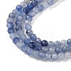 Natural Blue Aventurine Beads Strands X-G-M449-B01-2mm-4