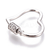 Brass Micro Pave Cubic Zirconia Screw Carabiner Lock Charms ZIRC-F105-08P-2